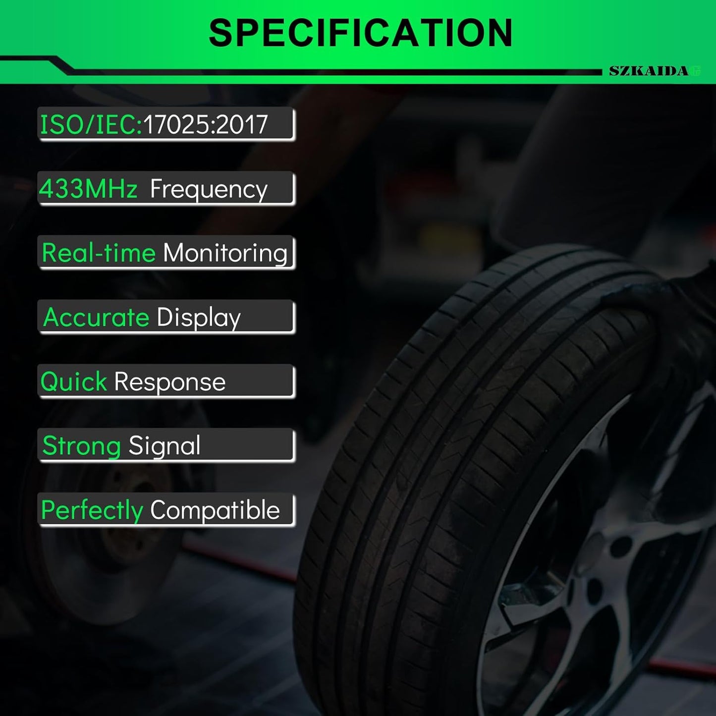 433MHz TPMS Sensors Pre-Programmed for:-Dodge Durango 2011-2015 Charger Challenger for:-Jeep Wrangler 2014-2019 Grand Cherokee for:-Ram 1500 2500 for:-Chrysler 300 OE#56029398AB