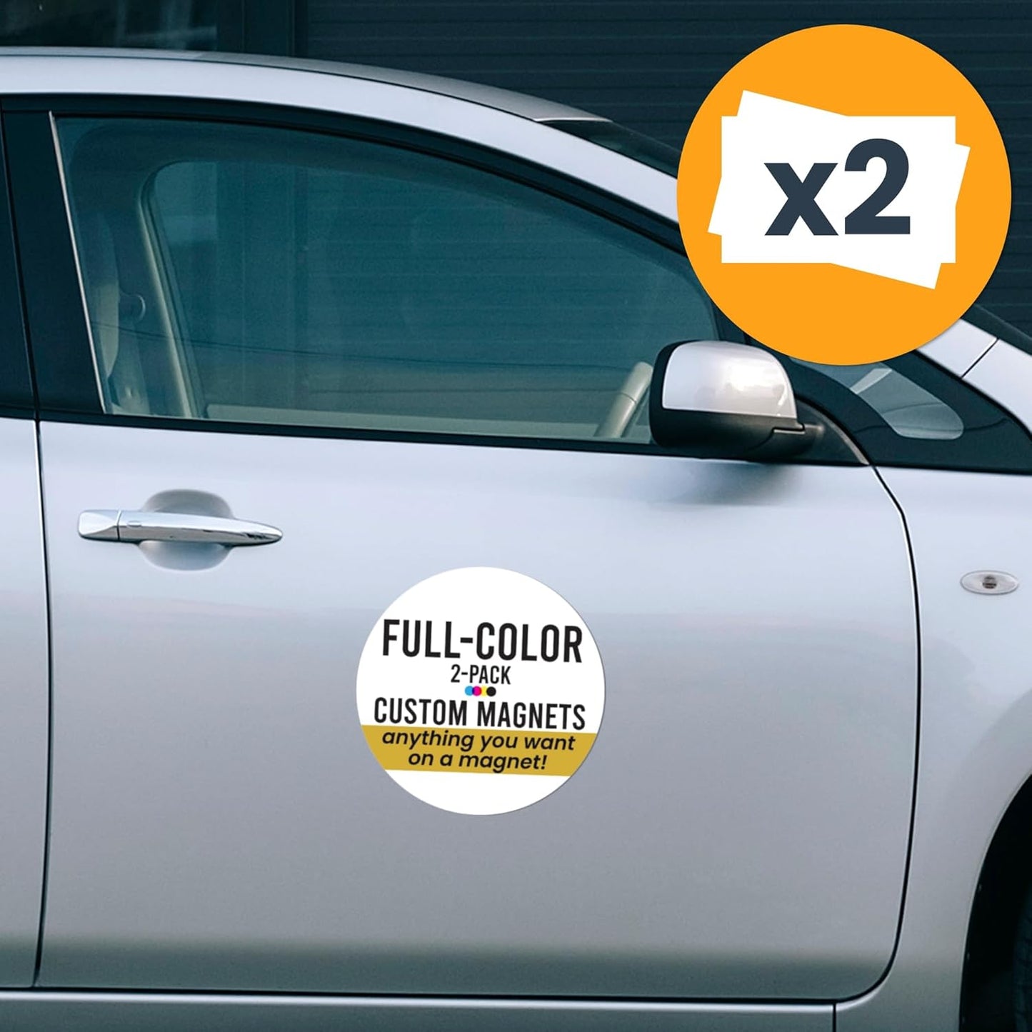 Magnet Me Up Customizable and Personalized Automotive Magnet Decals (12" Round)