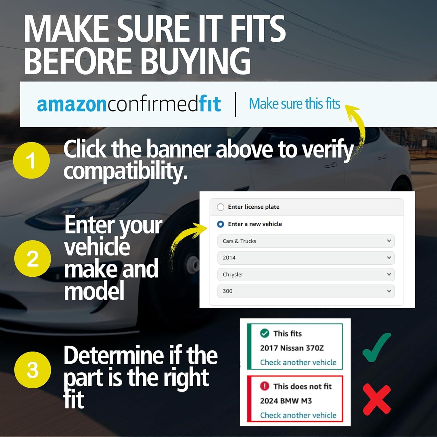 Premium Ceramic Rear Brake Pads (1001-1051C) Compatible with Toyota RAV4 2004-2005