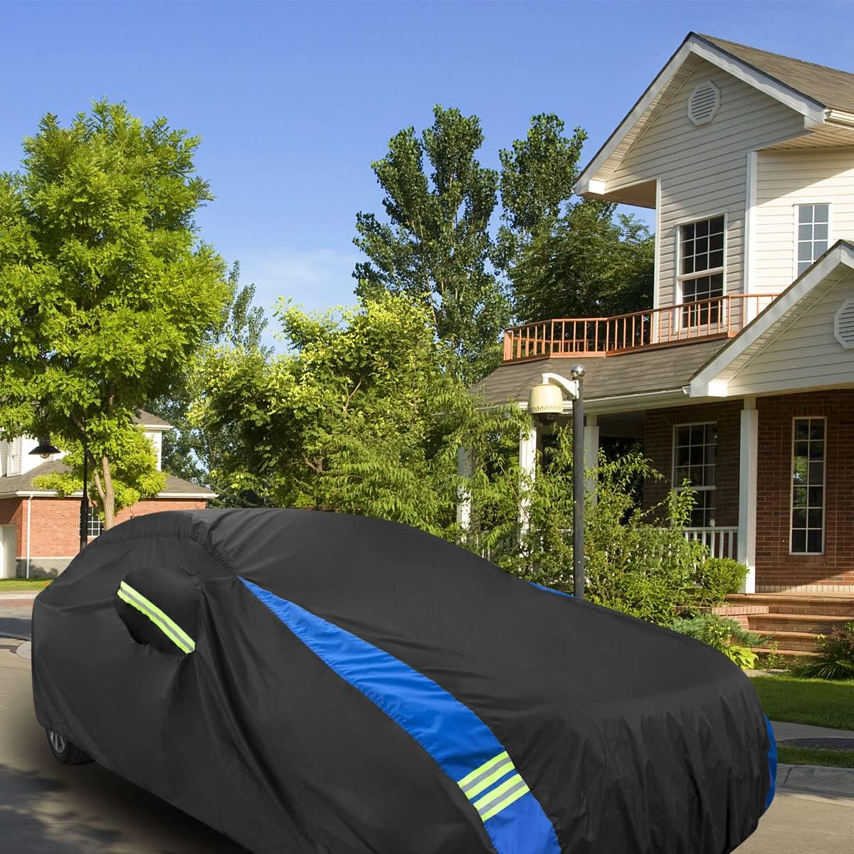 Avecrew Car Cover Custom Fit for Toyota Corolla, Waterproof All Weather Full Exterior Cover Rain Snow UV Protection Cover with Side Door Zipper Design