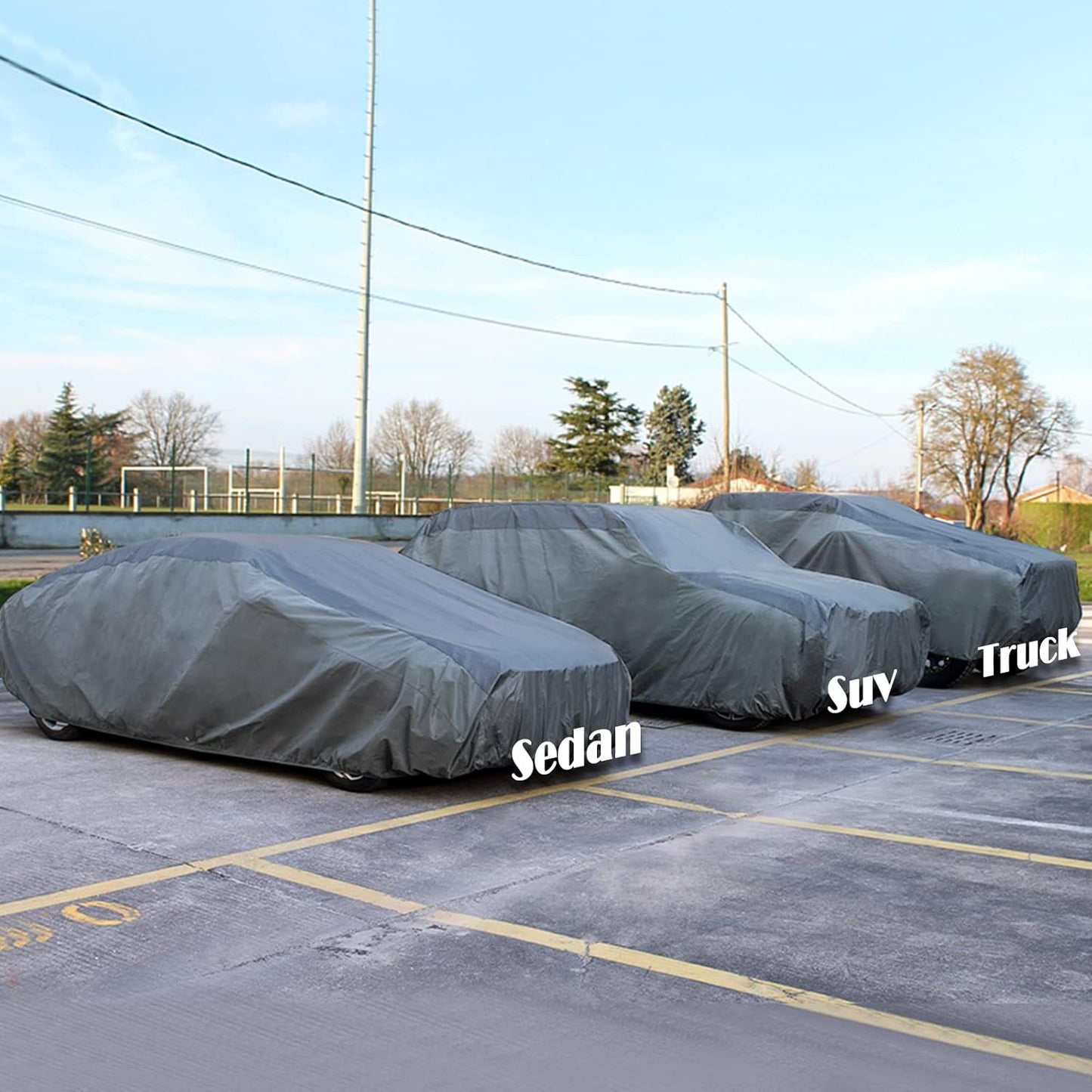 XCAR Ultra Light Waterproof Car Cover for Automobiles All Weather Protection, Windproof & Breathable, Fits Sedan Up to 160"