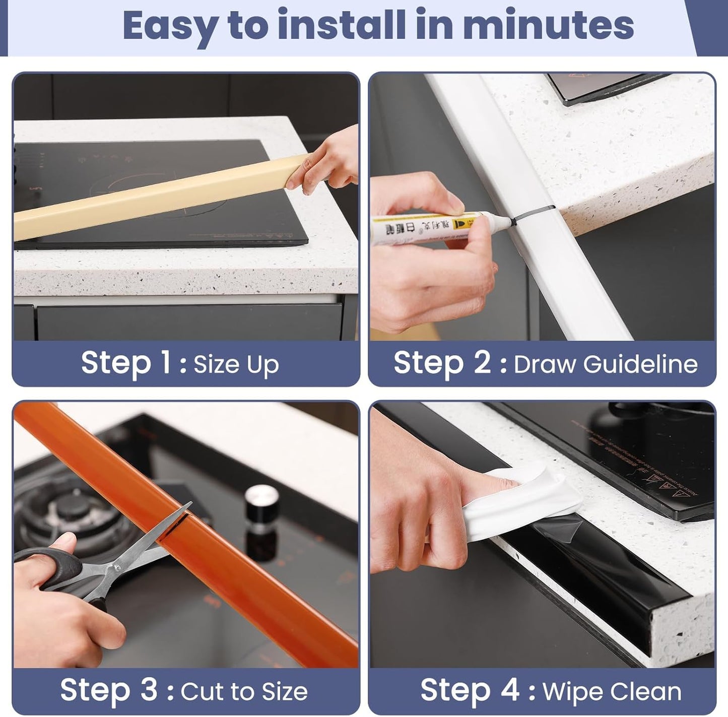 2PCS Wall Corner Protectors Guards - Self Adhesive Corner Protector & Corner Guards for Walls Edge Protection, Easy to Apply - No Tools Needed(Beige, 39.37"x1.18")