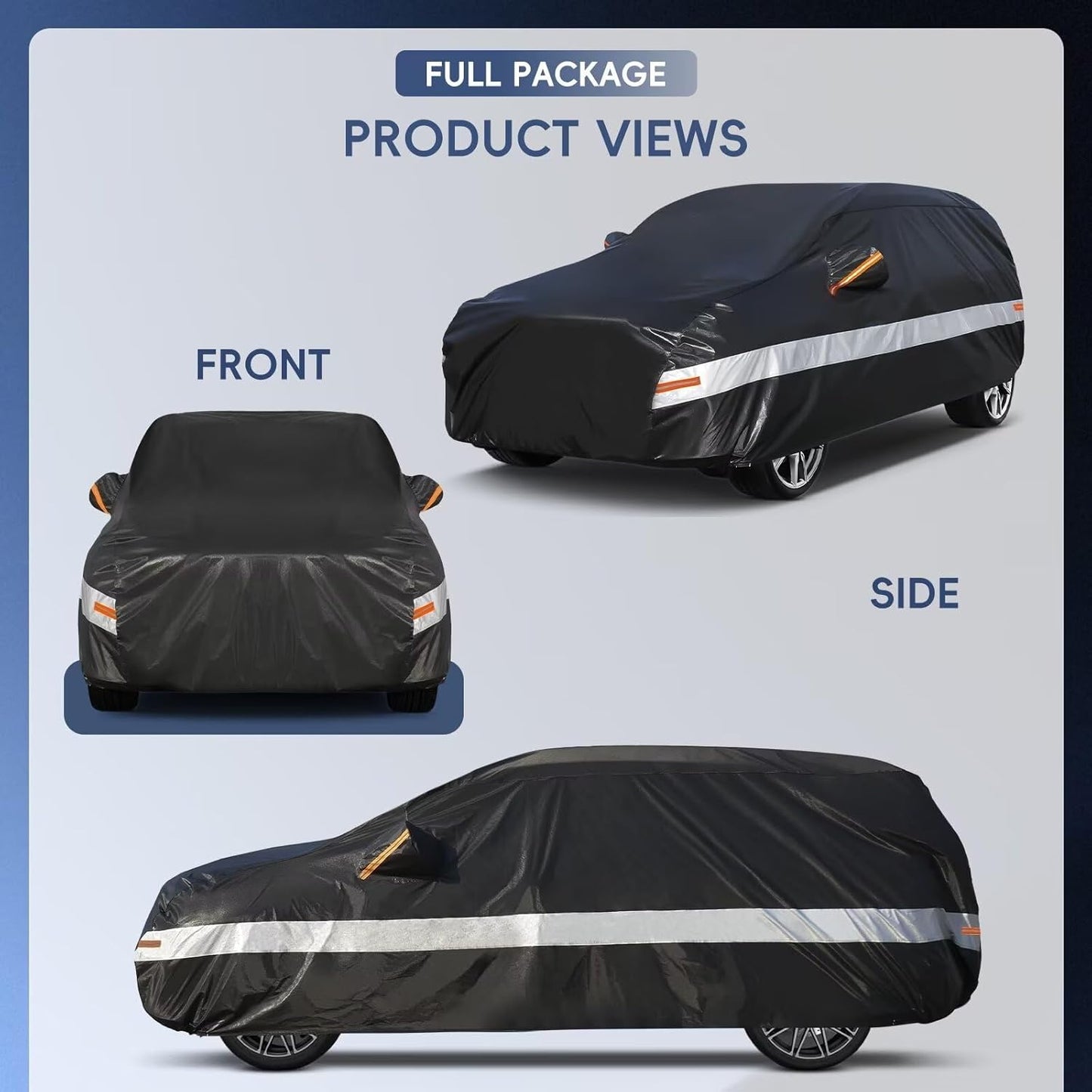 10 Layers SUV Car Cover Custom Fit for Cadillac Lyriq (2022-2025), Waterproof All Weather for Automobiles, Outdoor Full Cover Sun Dust Rain Protection with Cotton. Black