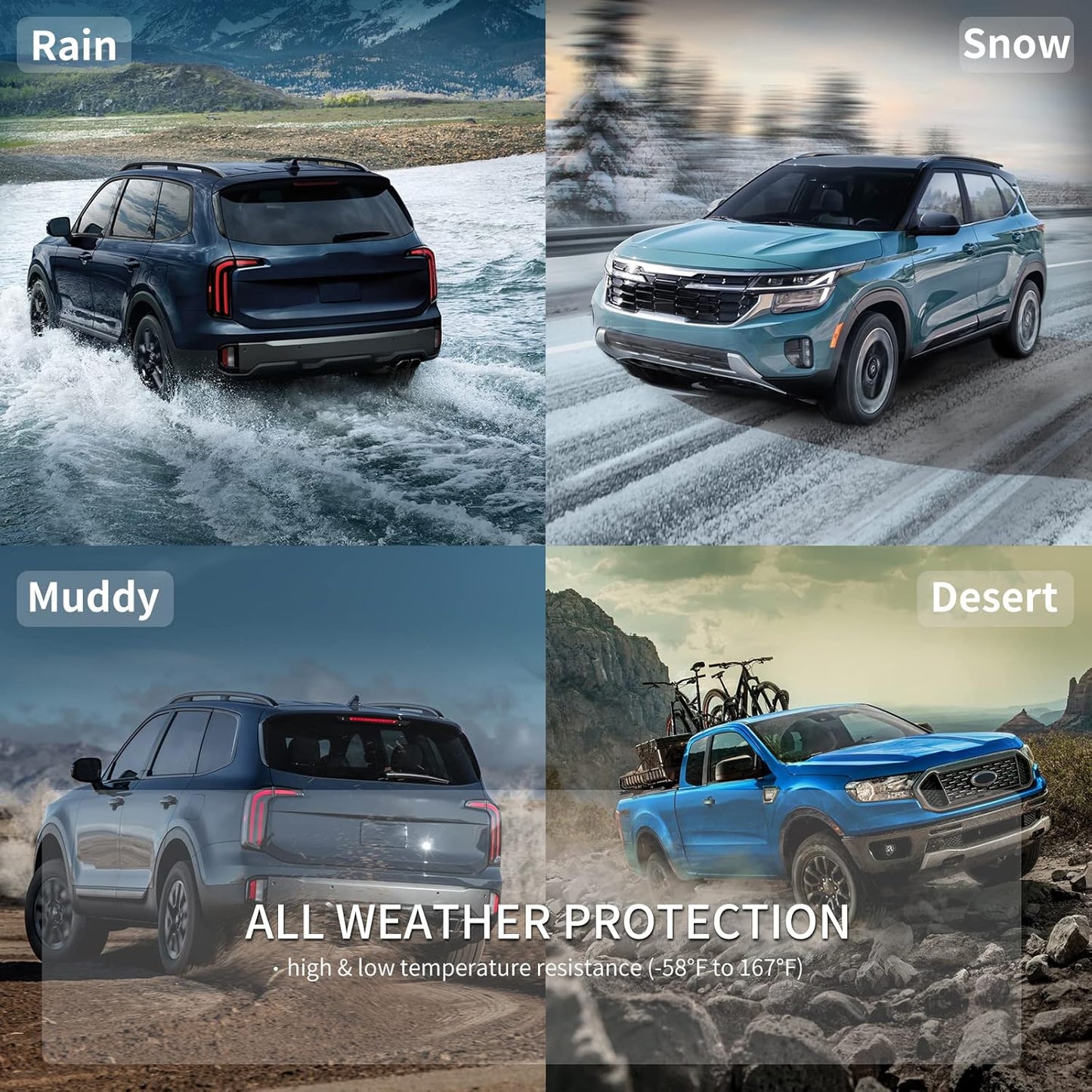 KELCSEECS® Floor Mats & Cargo Liner Custom for Kia Forte 2024 2023 2022 2021 2020 2019,All Weather Protection TPE Floor Liners Front& Rear Row Full Set Kia Forte Accessories Black
