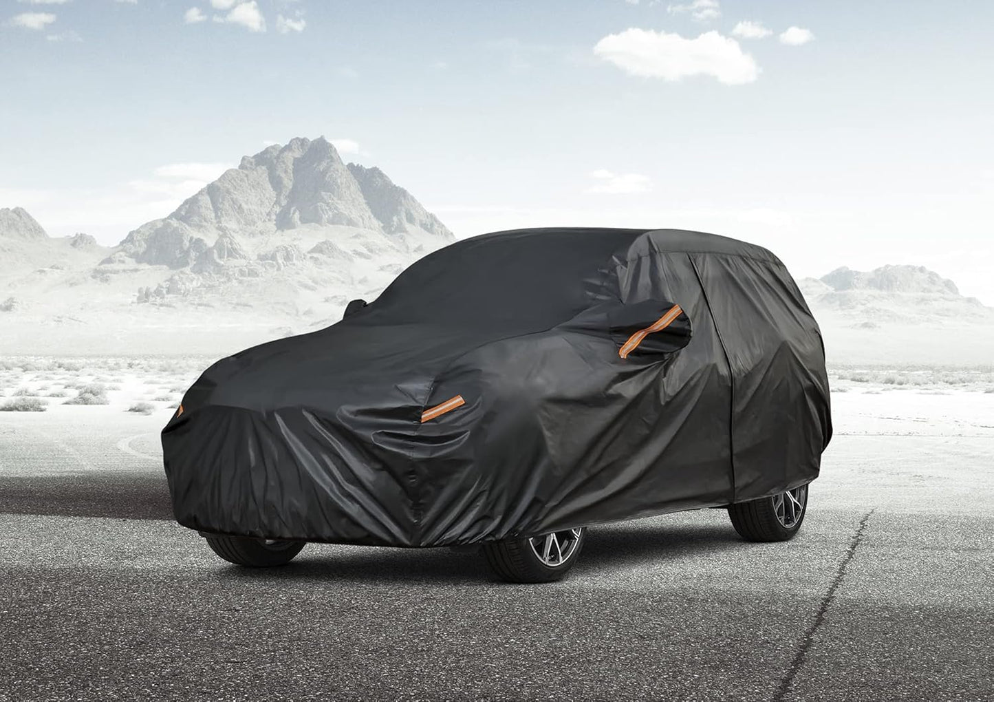 Kayme 7 Layers SUV Car Cover Custom Fit for Porsche Cayenne (2002-2025) Waterproof All Weather for Automobiles, Outdoor Full Cover Rain Sun UV Protection.Black