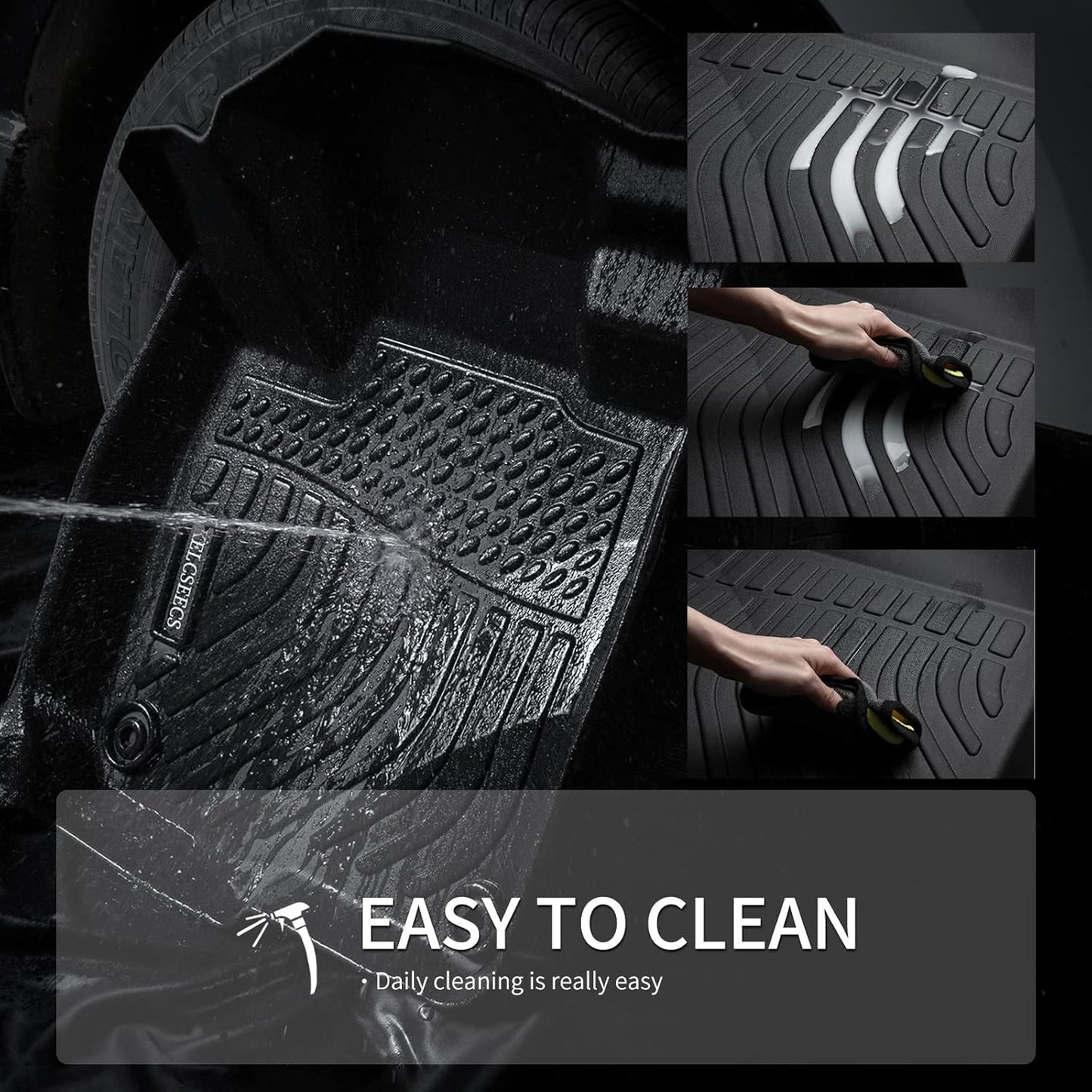 KELCSEECS Floor Mats & Cargo Liner Custom for 2026 2025 2024 2023 Honda CRV Hybrid Cargo Mat Floor Liners Trunk Liner Car Mats Trunk Mat Honda CR-V All Weather Floor Mats Accessories