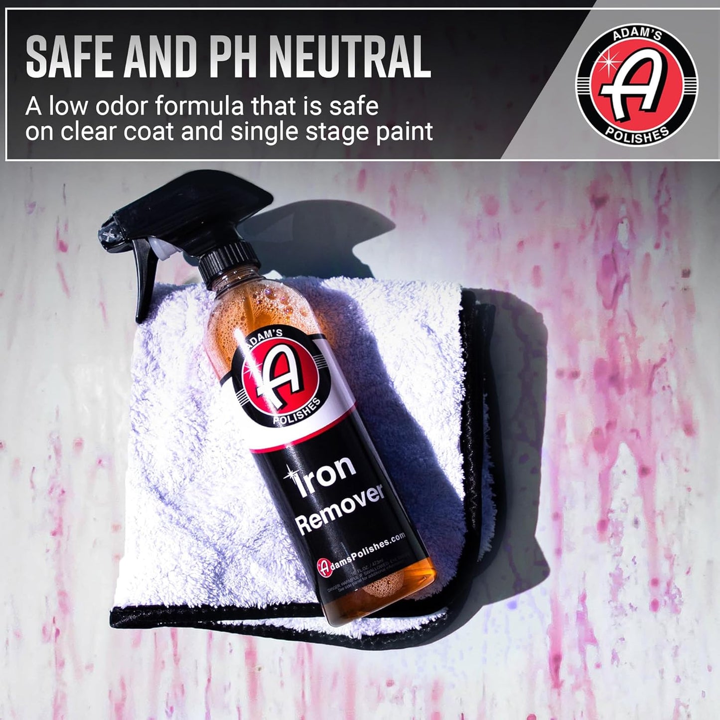 Adam's Iron Remover (5 Gallon) - Iron Out Fallout & Rust Remover Spray for Car Detailing On Automotive, Motorcycle, RV, Boat Paint Wheels or Metal - Use Before Clay Bar, Car Wax or Car Wash