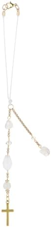 Sibba Natural Jade Cross Car Hanging Ornament, Handmade Car Mirror Cross by Sibba