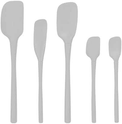 Tovolo Flex Core 5 Piece Silicone Spatula Set Heat Resistant All Silicone by Tovolo