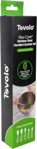 Tovolo Stainless Steel Handled Silicone Spatula Set of 5 Charcoal Gray - Image 4