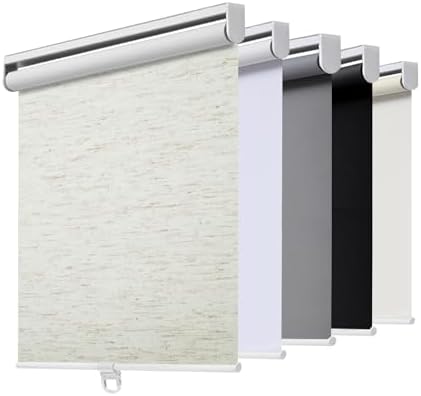 AOSKY Blackout Cordless Roller Shades, 29.5" W x 72" H, Linen Cream by AOSKY