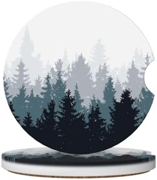 Forest Car Coasters for Cup Holders, 2 Pack Car Cup Holder Coasters for Car by Unknown