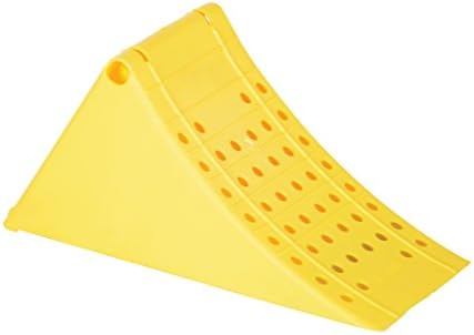 Vestil PLWC-Y Plastic Large Wheel Chock 18-1/2 in. x 7-1/4 in. x 9 in. Yellow by Vestil