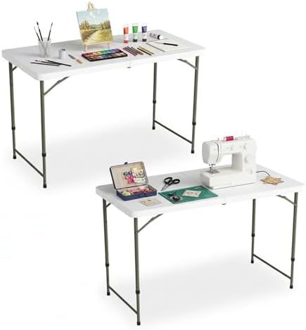 Lavish Home Indoor & Outdoor Portable Folding Table Set of 2 - Image 7