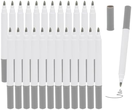 24 PCS Grey Liquid Chalk Markers, Fine Tip Neon Erasable Pens by Unknown