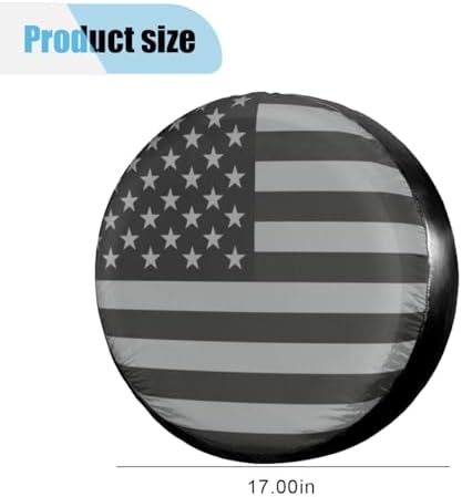 Spare Tire Cover for RV Trailer, 17 Inch Dustproof Leather Wheel Cover for Tire - Image 2