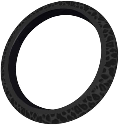 Black Leopard Cheetah Steering Wheel Cover, Anti-Slip Universal Car Steering by Qilerongrong