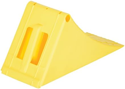 Vestil PLWC-Y Plastic Large Wheel Chock 18-1/2 in. x 7-1/4 in. x 9 in. Yellow - Image 2