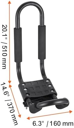 Kayak Roof Rack 2 Pairs J-Bar Soft Roof Rack Quick Folding Top Mount Tie Down - Image 3