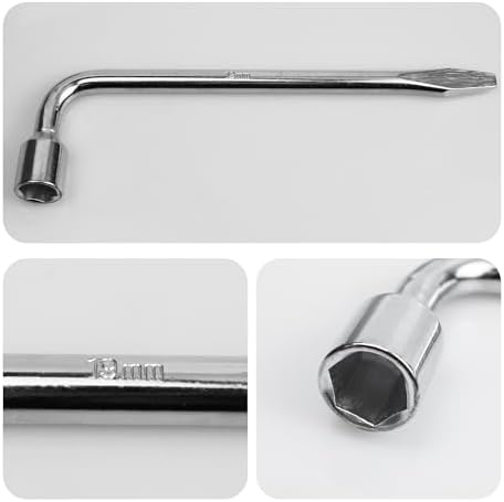 19mm Car Spare Tire Lug Wrench, Heavy Duty L-Type Tire Steel Tool - Image 3