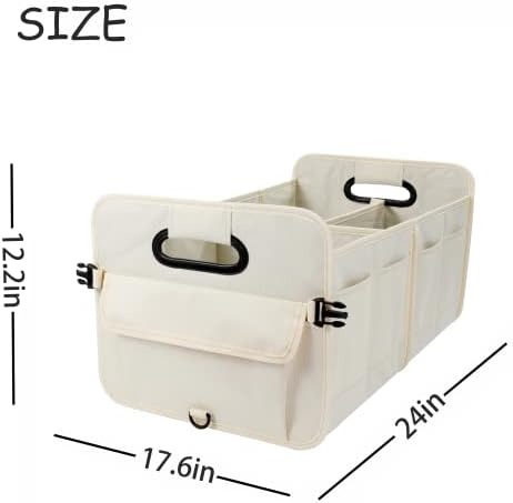 AOKJOY Car Trunk Organizer Car Storage Organizer Collapsible Multi Compartment C - Image 3