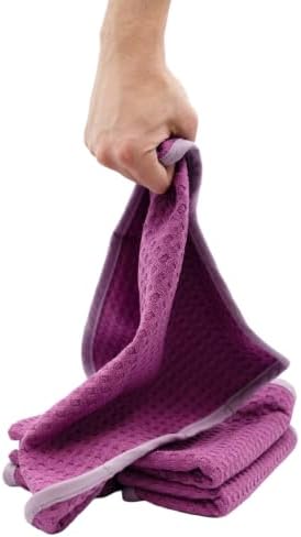 Little Waffle Microfiber Glass Towel 5 Pack – 16x16in 450 GSM Korean Waffle - Image 4