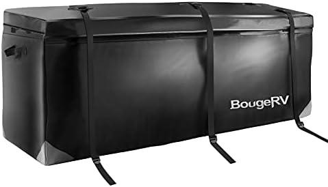 BougeRV Hitch Cargo Carrier Bag 12 Cubic Feet 1000D Waterproof Expandable by BougeRV