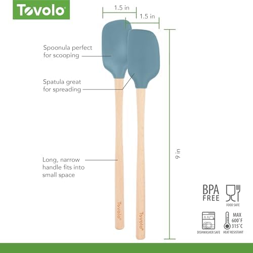 Tovolo Mini Spoon Spatula Wooden Handle Set - Image 6