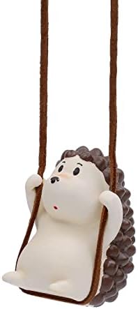 YGMONER Cute Swinging Hedgehog Car Rear View Mirror Hanging Accessories Funny - Image 6
