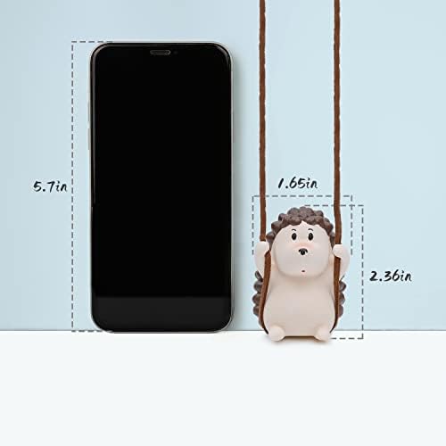 YGMONER Cute Swinging Hedgehog Car Rear View Mirror Hanging Accessories Funny - Image 3