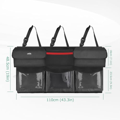 Oasser Trunk Organizer for Car, 6 Storage Compartments 43.3x19in - Image 2