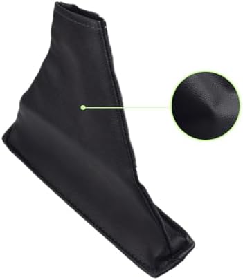 Car Shift Gear Stick Handbrake Cover Manual Shift Boot Black Leather Boot Cover - Image 4