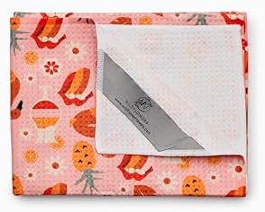 Flourish Wildflowers Microfiber Kitchen Towels | Pink Pineapple Tongue Pattern - Image 4