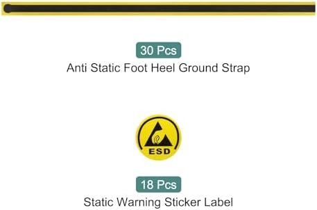 MECCANIXITY 30pcs ESD Anti Static Foot Heel Ground Straps 11.8 x 0.60 Inch - Image 3