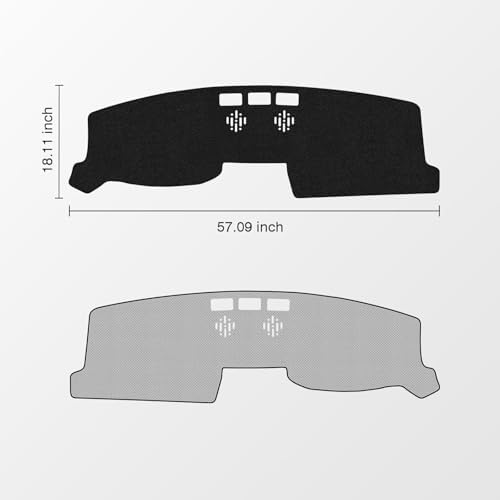 KUST Black Dash Cover for 2017-2025 Mazda CX-5 CX5 Polyester Dashboard Cover - Image 2