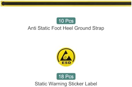 MECCANIXITY 10pcs ESD Anti Static Foot Heel Ground Straps 11.8 x 0.60 Inch - Image 3