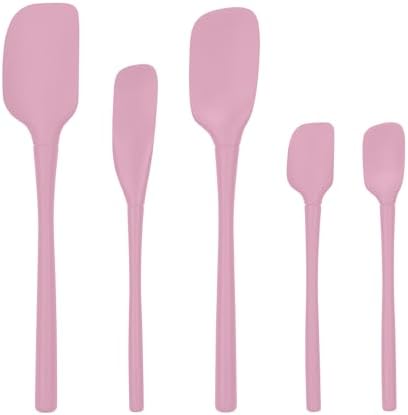 Tovolo Flex Core 5 Piece Silicone Spatula Set Heat Resistant All Silicone by Tovolo