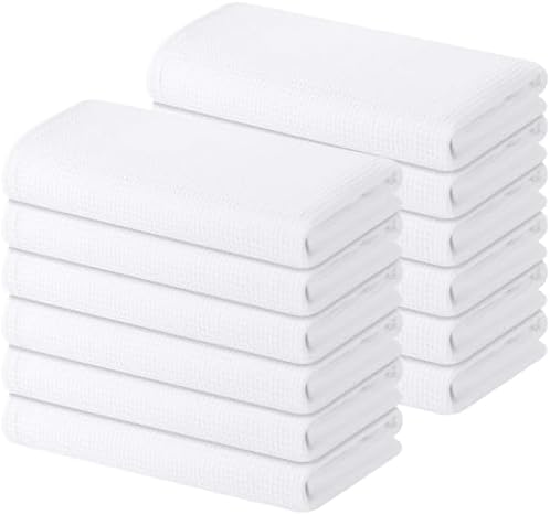 Homaxy 100% Cotton Waffle Weave Kitchen Towels, 12 Pack by Homaxy