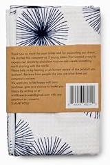 Flourish Wildflowers Microfiber Kitchen Towels | Blue Puff Ball & White Pattern - Image 2
