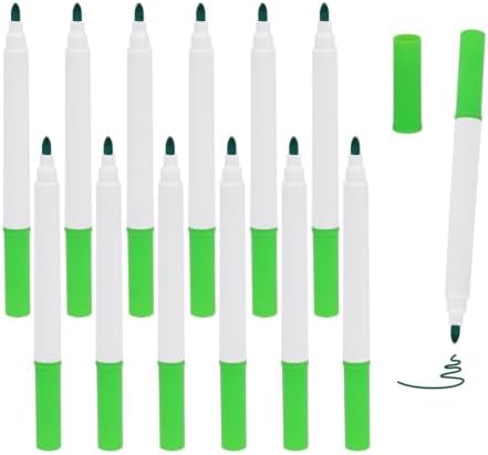 12 PCS Grass Green Liquid Chalk Markers, Fine Tip Neon Erasable Pens by Unknown