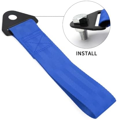 RASTP Racing Tow Strap for Front or Rear Bumper - Image 3