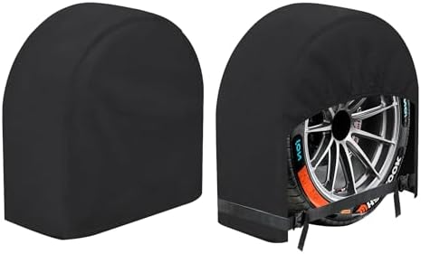 K-Musculo RV Tire Covers 2-Pack, 5 Layer Nonwoven Waterproof Wheel Covers by K-Musculo