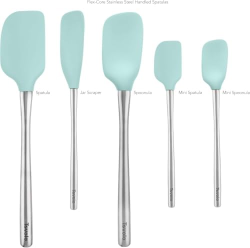 Tovolo Stainless Steel Handled Silicone Spatula Set of 5, Dishwasher Safe - Image 4