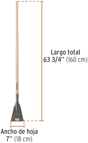 TRUPER SCR-7 Heavy Duty Forged Scrapers, Long Handle 54" 7" - Image 3