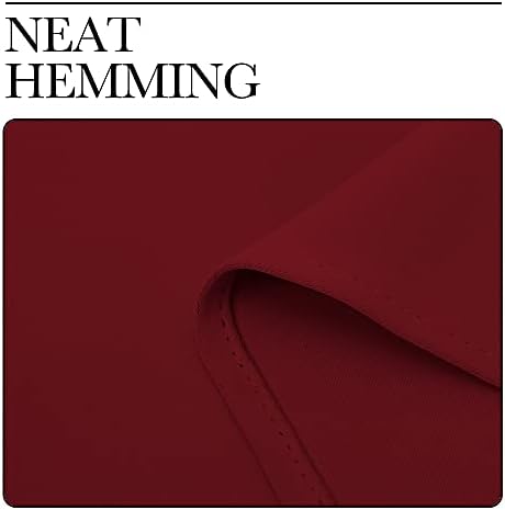 NICETOWN Christmas Burgundy Window Curtains 1 Pair 55 by 68-in Burgundy Red - Image 6