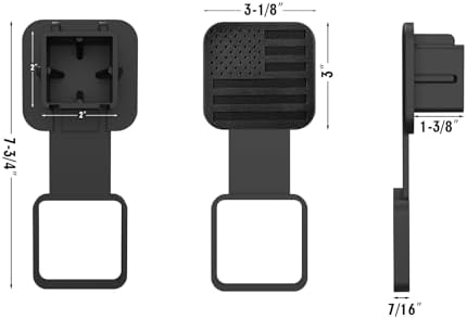 USA Flag Trailer Hitch Cover Tube Cover Plug Cap Rubber - Image 4
