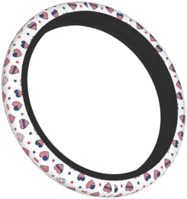 4th of July American Flag Steering Wheel Covers Universal 15 Inch Non Slip - Image 4