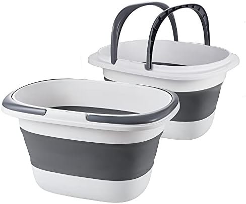 Goderewild 2 Pack Large Collapsible Mop Bucket 4.2 Gallon by Goderewild