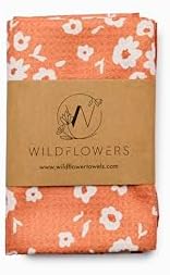 Wildflowers Microfiber Kitchen Towels | Waffle Fabric Tea Towel| Super Absorbent by FlourishPetProducts