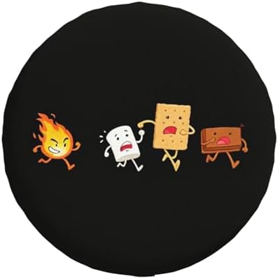 Spare Tire Cover with Marshmallow Campfire Pattern Wheel Covers 16inch by Unknown